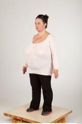 Whole Body Back Woman Animation references Casual Overweight Studio photo references